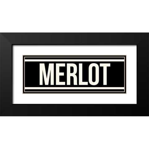 MERLOT Black Modern Wood Framed Art Print with Double Matting by Grey, Jace