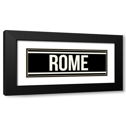 ROME Black Modern Wood Framed Art Print with Double Matting by Grey, Jace