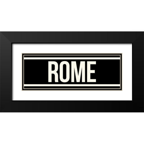 ROME Black Modern Wood Framed Art Print with Double Matting by Grey, Jace