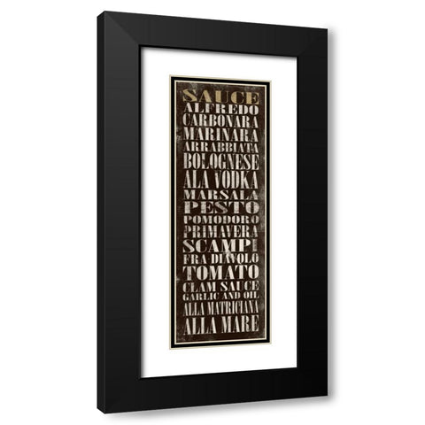 SAUCE Black Modern Wood Framed Art Print with Double Matting by Grey, Jace