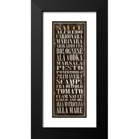 SAUCE Black Modern Wood Framed Art Print with Double Matting by Grey, Jace
