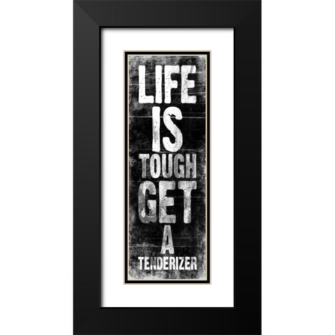 Tenderizer Black Modern Wood Framed Art Print with Double Matting by Grey, Jace