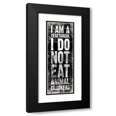 Animal Crackers Black Modern Wood Framed Art Print with Double Matting by Grey, Jace