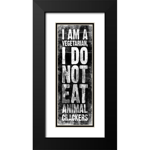 Animal Crackers Black Modern Wood Framed Art Print with Double Matting by Grey, Jace
