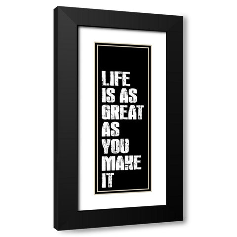 Life Black Modern Wood Framed Art Print with Double Matting by Grey, Jace