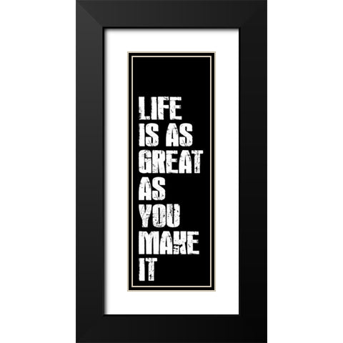 Life Black Modern Wood Framed Art Print with Double Matting by Grey, Jace