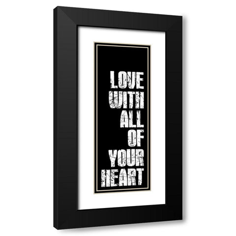 Love Black Modern Wood Framed Art Print with Double Matting by Grey, Jace