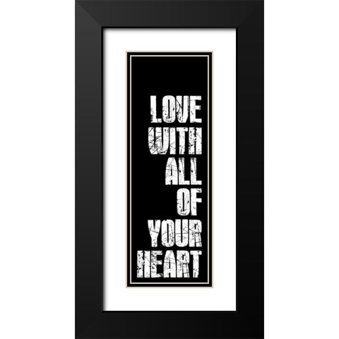 Love Black Modern Wood Framed Art Print with Double Matting by Grey, Jace