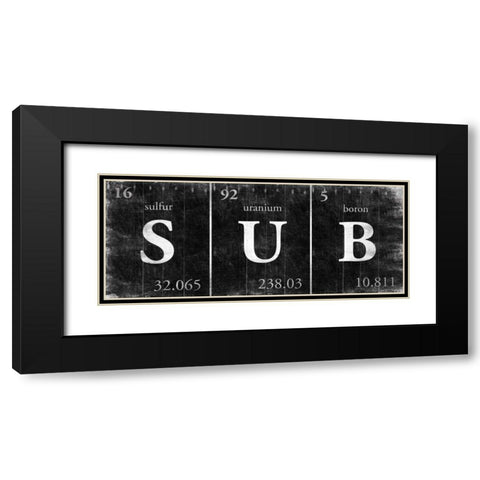 SUB Black Modern Wood Framed Art Print with Double Matting by Grey, Jace