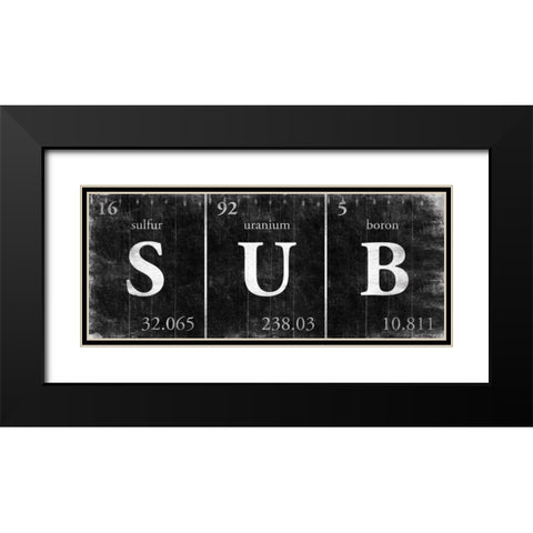 SUB Black Modern Wood Framed Art Print with Double Matting by Grey, Jace
