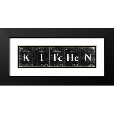 KITcHeN Black Modern Wood Framed Art Print with Double Matting by Grey, Jace
