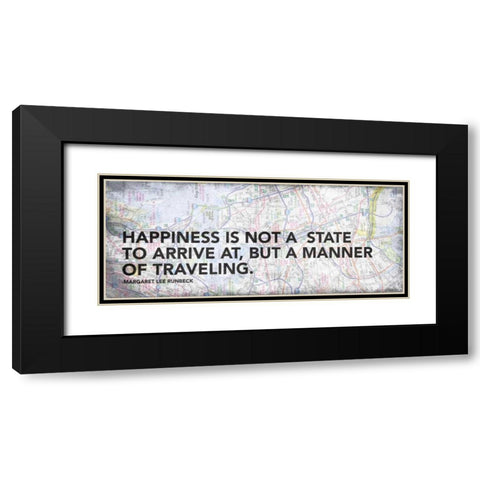 Map inspirational 3 Black Modern Wood Framed Art Print with Double Matting by Grey, Jace