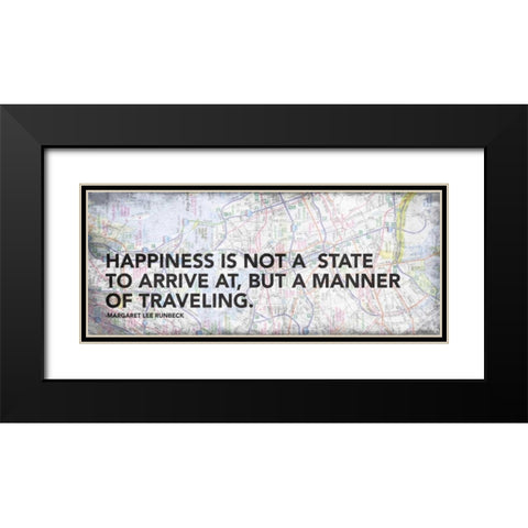 Map inspirational 3 Black Modern Wood Framed Art Print with Double Matting by Grey, Jace