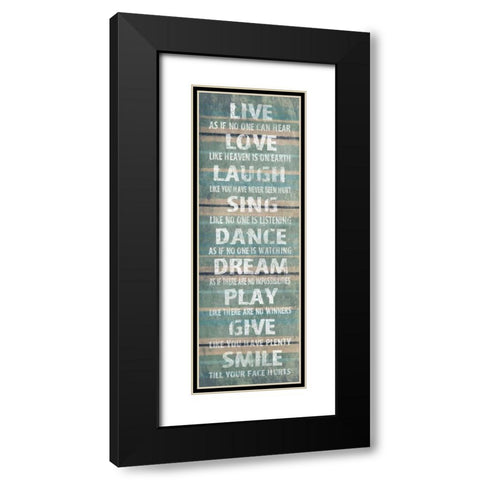Live Black Modern Wood Framed Art Print with Double Matting by Grey, Jace