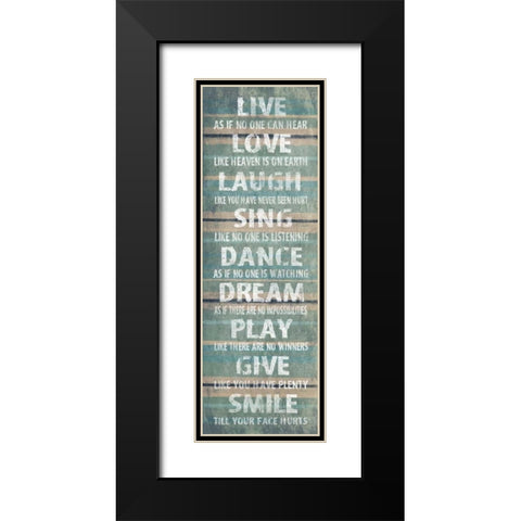 Live Black Modern Wood Framed Art Print with Double Matting by Grey, Jace