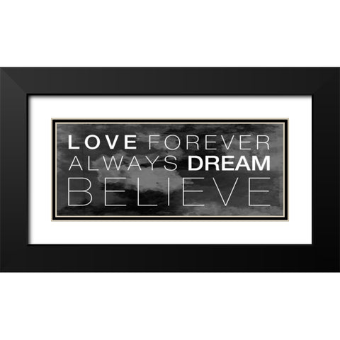 Love Forever Black Modern Wood Framed Art Print with Double Matting by Grey, Jace