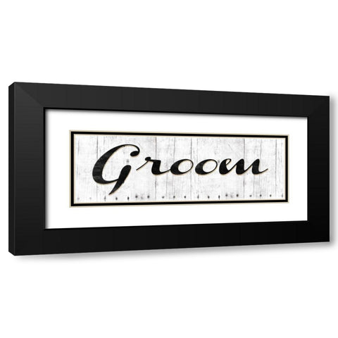 Groom Black Modern Wood Framed Art Print with Double Matting by Grey, Jace
