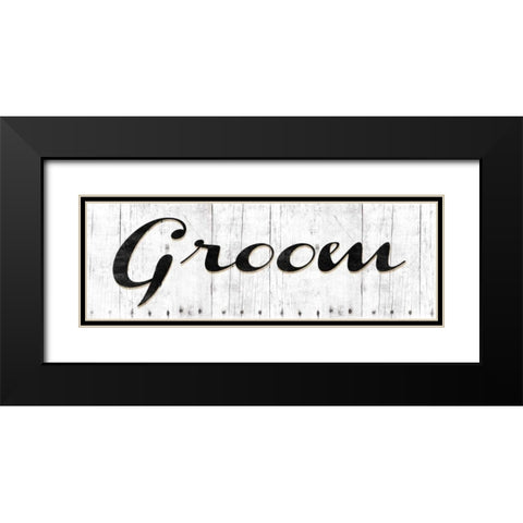 Groom Black Modern Wood Framed Art Print with Double Matting by Grey, Jace