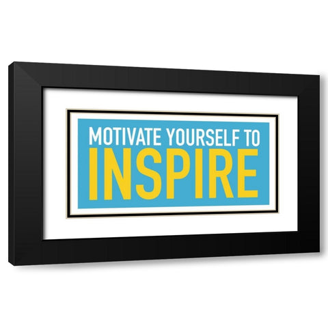 Motivate Black Modern Wood Framed Art Print with Double Matting by Grey, Jace