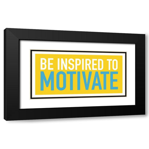Inspired Black Modern Wood Framed Art Print with Double Matting by Grey, Jace