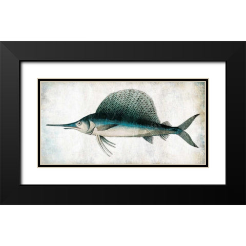 Swordfish Black Modern Wood Framed Art Print with Double Matting by Grey, Jace