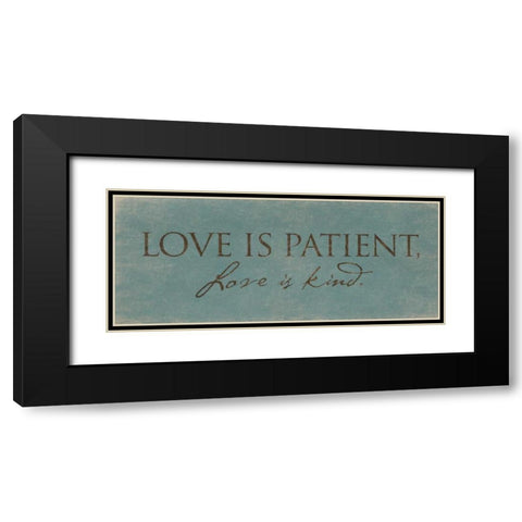 Love is Black Modern Wood Framed Art Print with Double Matting by Grey, Jace