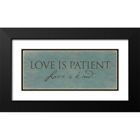 Love is Black Modern Wood Framed Art Print with Double Matting by Grey, Jace
