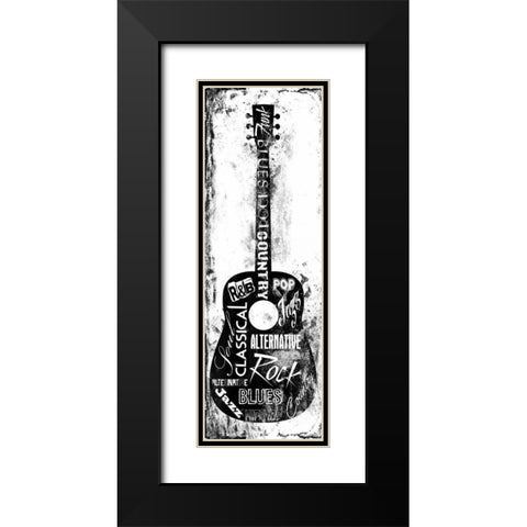 Word Play Black Modern Wood Framed Art Print with Double Matting by Grey, Jace