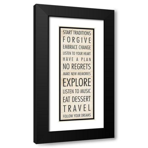 Wood Explore Black Modern Wood Framed Art Print with Double Matting by Grey, Jace
