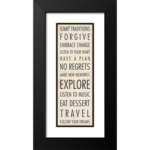 Wood Explore Black Modern Wood Framed Art Print with Double Matting by Grey, Jace