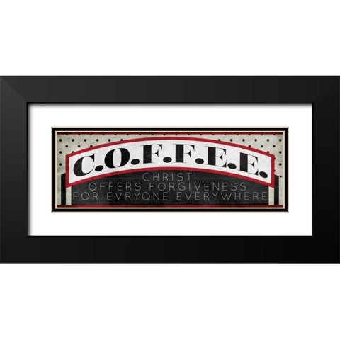 Christ Offers Black Modern Wood Framed Art Print with Double Matting by Grey, Jace