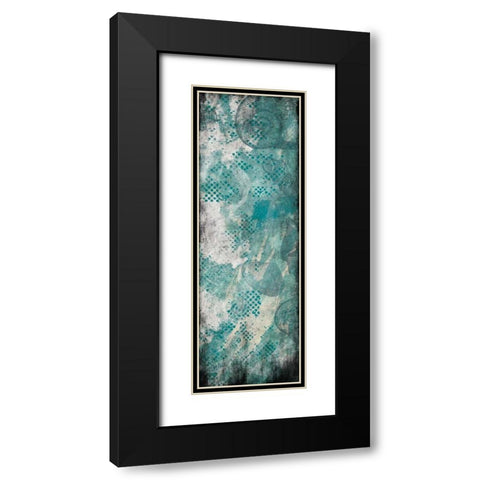 Shell Dots Black Modern Wood Framed Art Print with Double Matting by Grey, Jace