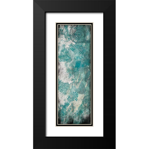 Shell Dots Black Modern Wood Framed Art Print with Double Matting by Grey, Jace