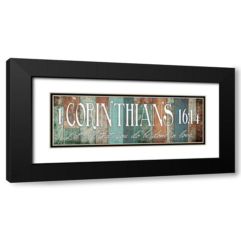 Done In Love Black Modern Wood Framed Art Print with Double Matting by Grey, Jace