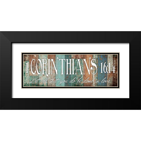 Done In Love Black Modern Wood Framed Art Print with Double Matting by Grey, Jace