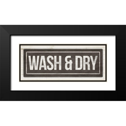 Wash And Dry Black Modern Wood Framed Art Print with Double Matting by Grey, Jace