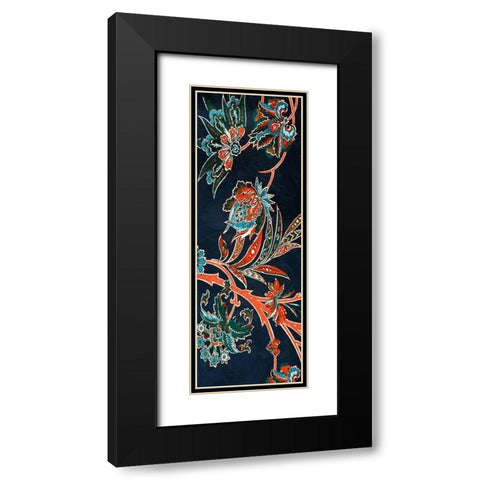 Vic Tropical Floral Mate Black Modern Wood Framed Art Print with Double Matting by Grey, Jace