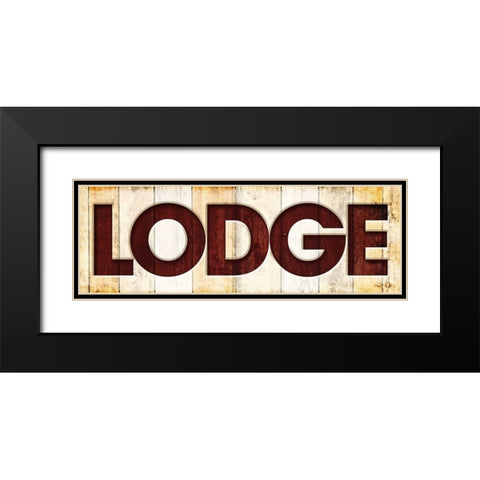 Lodge Wood Black Modern Wood Framed Art Print with Double Matting by Grey, Jace