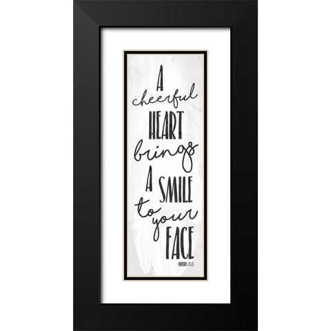 Cheerful White Black Modern Wood Framed Art Print with Double Matting by Grey, Jace