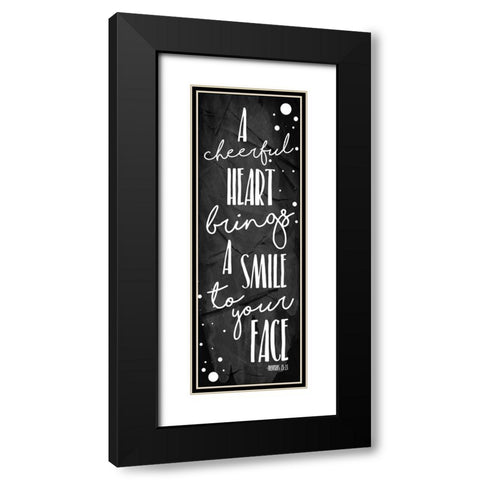 Cheerful Black Black Modern Wood Framed Art Print with Double Matting by Grey, Jace