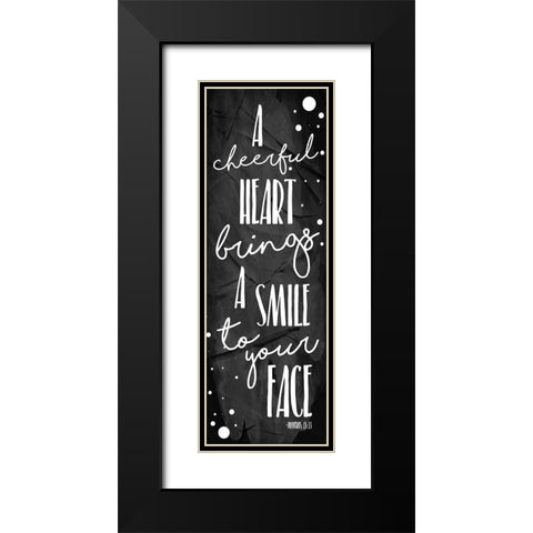 Cheerful Black Black Modern Wood Framed Art Print with Double Matting by Grey, Jace