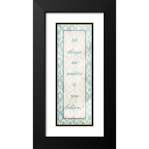 All Things Black Modern Wood Framed Art Print with Double Matting by Grey, Jace