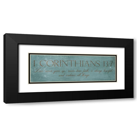 Love Never Black Modern Wood Framed Art Print with Double Matting by Grey, Jace
