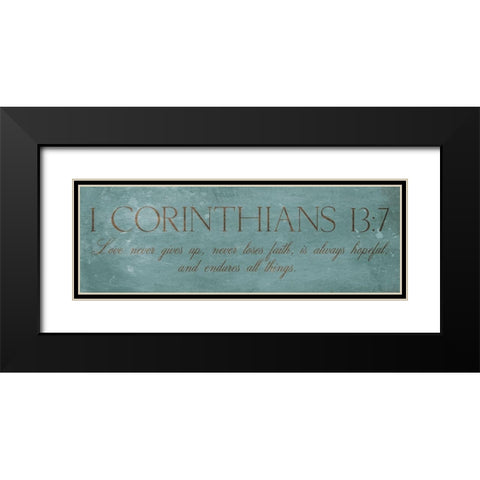 Love Never Black Modern Wood Framed Art Print with Double Matting by Grey, Jace