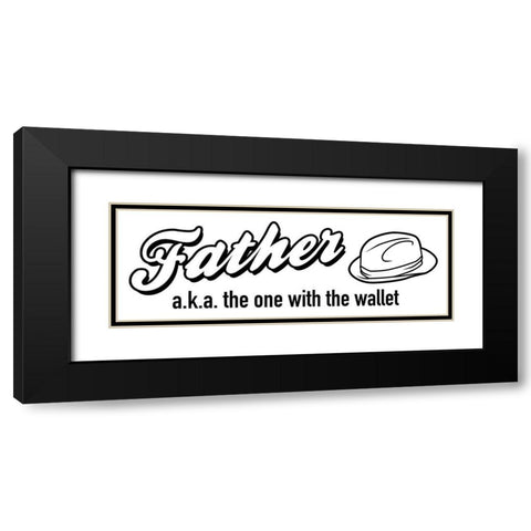 Father Wallet Black Modern Wood Framed Art Print with Double Matting by Grey, Jace