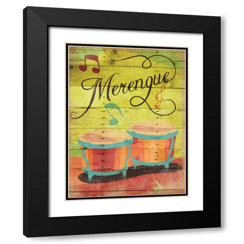 Merengue II Black Modern Wood Framed Art Print with Double Matting by Grey, Jace