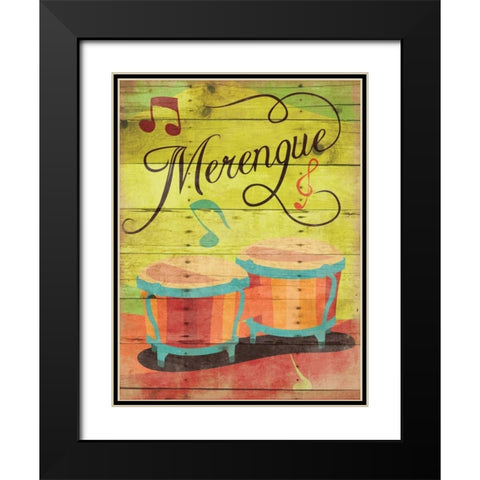 Merengue II Black Modern Wood Framed Art Print with Double Matting by Grey, Jace
