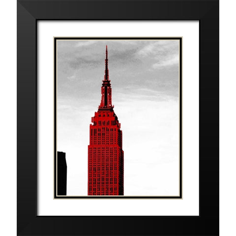 NY Black Modern Wood Framed Art Print with Double Matting by Grey, Jace