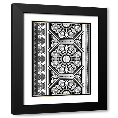 Patterns C Black Modern Wood Framed Art Print with Double Matting by Grey, Jace