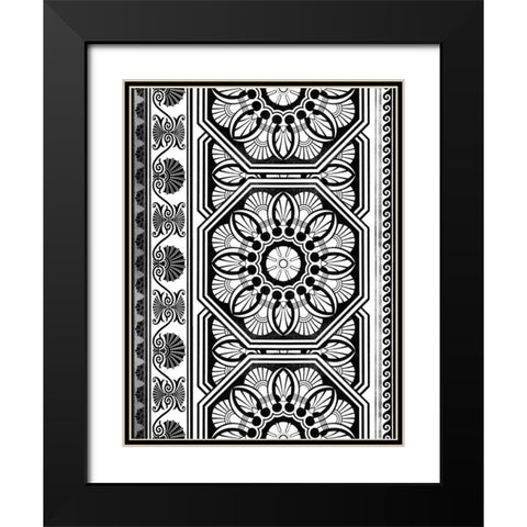 Patterns C Black Modern Wood Framed Art Print with Double Matting by Grey, Jace